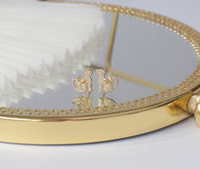Carregar imagem no visualizador da galeria, 14k Gold Plated Delicate Butterfly Cat Earrings-Furbaby Friends Gifts