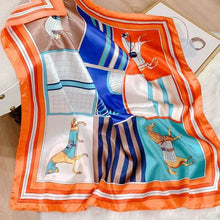 Load image into Gallery viewer, Equestrian Print Scarf - 90x90cm-Furbaby Friends Gifts