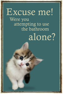 Bathroom Kitty Plaques-Furbaby Friends Gifts