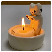 Cute Cat Candle Holder-Furbaby Friends Gifts