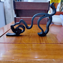 Afbeelding in Gallery-weergave laden, Abstract Black Cat Wooden Sculpture-Furbaby Friends Gifts