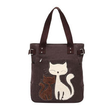 Carregar imagem no visualizador da galeria, Adorable Canvas Cat Tote Bag-Furbaby Friends Gifts