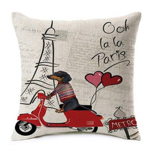 Load image into Gallery viewer, Adorable Dachshund Linen Cushion Covers-Furbaby Friends Gifts