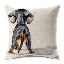 Charger l&#39;image dans la galerie, Adorable Dachshund Linen Cushion Covers-Furbaby Friends Gifts