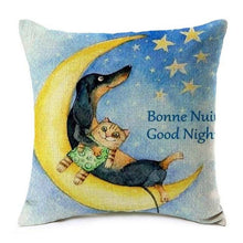 Charger l&#39;image dans la galerie, Adorable Dachshund Linen Cushion Covers-Furbaby Friends Gifts