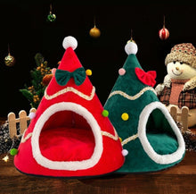 Load image into Gallery viewer, Adorable Velvet Christmas Tree Pet Bed-Furbaby Friends Gifts