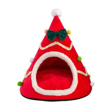 Carregar imagem no visualizador da galeria, Adorable Velvet Christmas Tree Pet Bed-Furbaby Friends Gifts