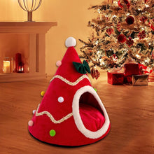Carregar imagem no visualizador da galeria, Adorable Velvet Christmas Tree Pet Bed-Furbaby Friends Gifts