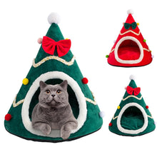 Laden Sie das Bild in den Galerie-Viewer, Adorable Velvet Christmas Tree Pet Bed-Furbaby Friends Gifts