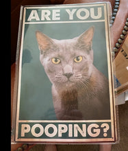 Cargar imagen en el visor de la galería, Are You Pooping? Customisable Metal Wall Plaques-Furbaby Friends Gifts