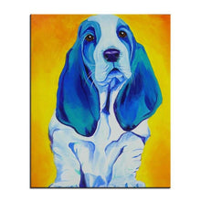 Charger l&#39;image dans la galerie, Basset Hound Canvas Oil Print-Furbaby Friends Gifts