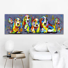 Laden Sie das Bild in den Galerie-Viewer, Basset Puppies Canvas Oil Print-Furbaby Friends Gifts
