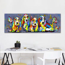 Afbeelding in Gallery-weergave laden, Basset Puppies Canvas Oil Print-Furbaby Friends Gifts