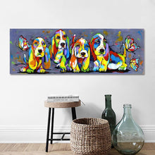 Carica l&#39;immagine nel visualizzatore di Gallery, Basset Puppies Canvas Oil Print-Furbaby Friends Gifts