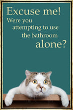 Load image into Gallery viewer, Bathroom Kitty Plaques-Furbaby Friends Gifts