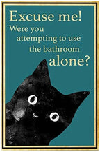 Laden Sie das Bild in den Galerie-Viewer, Bathroom Kitty Plaques-Furbaby Friends Gifts