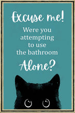 Laden Sie das Bild in den Galerie-Viewer, Bathroom Kitty Plaques-Furbaby Friends Gifts