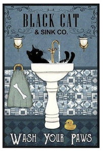 Bathroom Kitty Plaques-Furbaby Friends Gifts