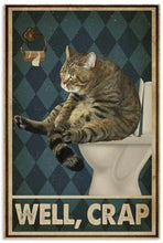 Cargar imagen en el visor de la galería, Bathroom Kitty Plaques-Furbaby Friends Gifts