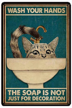 Charger l&#39;image dans la galerie, Bathroom Kitty Plaques-Furbaby Friends Gifts