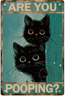 Bathroom Kitty Plaques-Furbaby Friends Gifts