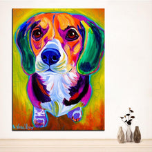 Cargar imagen en el visor de la galería, Beagle Canvas Oil Print-Furbaby Friends Gifts