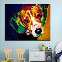 Laden Sie das Bild in den Galerie-Viewer, Beagle Canvas Oil Print-Furbaby Friends Gifts