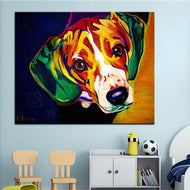 Beagle Canvas Oil Print-Furbaby Friends Gifts