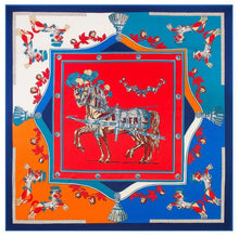 Charger l&#39;image dans la galerie, Beautiful Equestrian Print Silk Scarves-Furbaby Friends Gifts