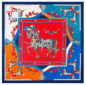 Beautiful Equestrian Print Silk Scarves-Furbaby Friends Gifts