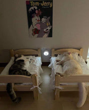 Laden Sie das Bild in den Galerie-Viewer, Beautiful Hand Carved Wooden Cat Bed-Furbaby Friends Gifts