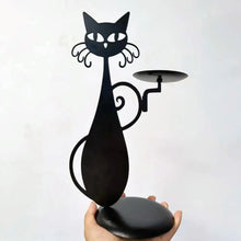Load image into Gallery viewer, Black Cat Candle Holder-Furbaby Friends Gifts