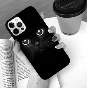 Black Cat Eyes iPhone Case Black Cat Eyes iPhone Case