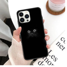 Afbeelding in Gallery-weergave laden, Black Cat Eyes iPhone Case-Furbaby Friends Gifts