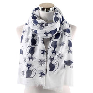 Black Cat Floaty Scarf-Furbaby Friends Gifts