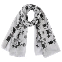 Load image into Gallery viewer, Black Cat Floaty Scarf-Furbaby Friends Gifts