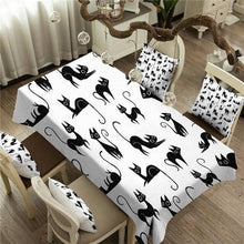 Load image into Gallery viewer, Black Cats Waterproof Tablecloth-Furbaby Friends Gifts