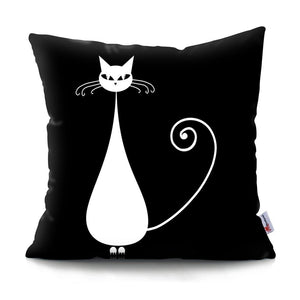Black & White Kitty Cushions-Furbaby Friends Gifts