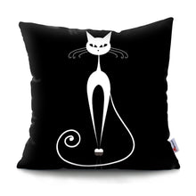 Carregar imagem no visualizador da galeria, Black &amp; White Kitty Cushions-Furbaby Friends Gifts