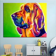 Bloodhound Canvas Oil Print-Furbaby Friends Gifts