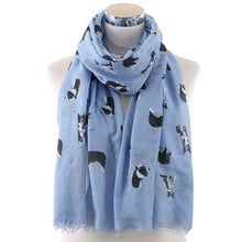 Charger l&#39;image dans la galerie, Border Collie Print Chiffon Scarf-Furbaby Friends Gifts