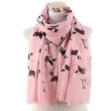 Afbeelding in Gallery-weergave laden, Border Collie Print Chiffon Scarf-Furbaby Friends Gifts