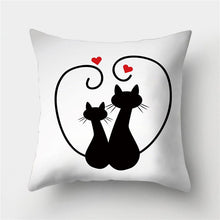 Laden Sie das Bild in den Galerie-Viewer, Cartoon Cat Cushion Covers-Furbaby Friends Gifts
