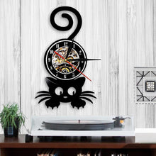 Load image into Gallery viewer, Cartoon Kitty Wall Clock: &#39;I&#39;m Here!&#39;-Furbaby Friends Gifts