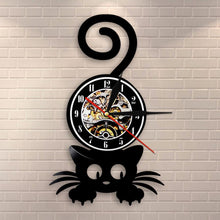 Load image into Gallery viewer, Cartoon Kitty Wall Clock: &#39;I&#39;m Here!&#39;-Furbaby Friends Gifts
