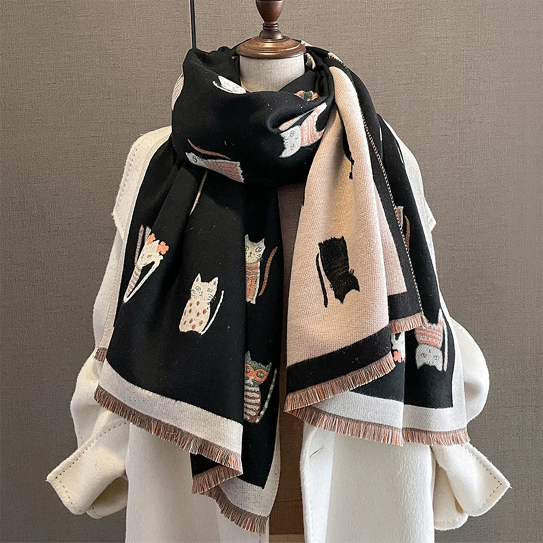 Cashmere Cat Print Pashminas-Furbaby Friends Gifts