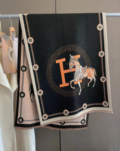 Laden Sie das Bild in den Galerie-Viewer, Cashmere Equestrian Print Pashmina Scarves-Furbaby Friends Gifts