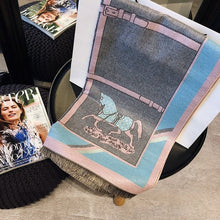 Charger l&#39;image dans la galerie, Cashmere Horse Print Pashmina-Furbaby Friends Gifts