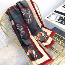 Load image into Gallery viewer, Cashmere Horse Print Pashmina-Furbaby Friends Gifts