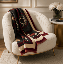 Load image into Gallery viewer, Cashmere Horse Print Pashmina Scarves-Furbaby Friends Gifts